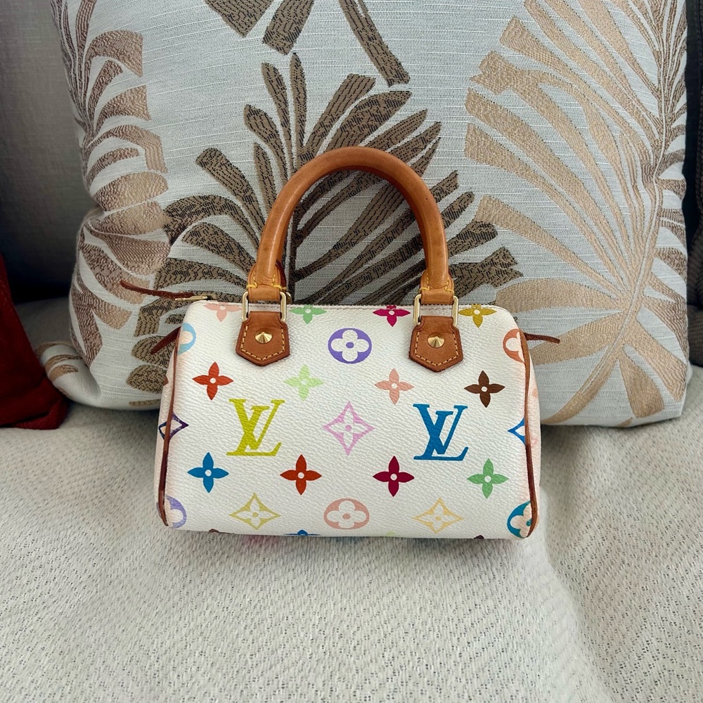 ❌SOLD❌Louis Vuitton Multicolor Monogram White Mini Satchel